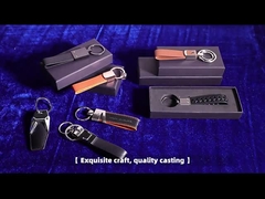 Automobilmarke Geschenk Custom Metal Pu Leder Schlüsselkette Auto Schlüsselregal Geschäftsschlüsselring